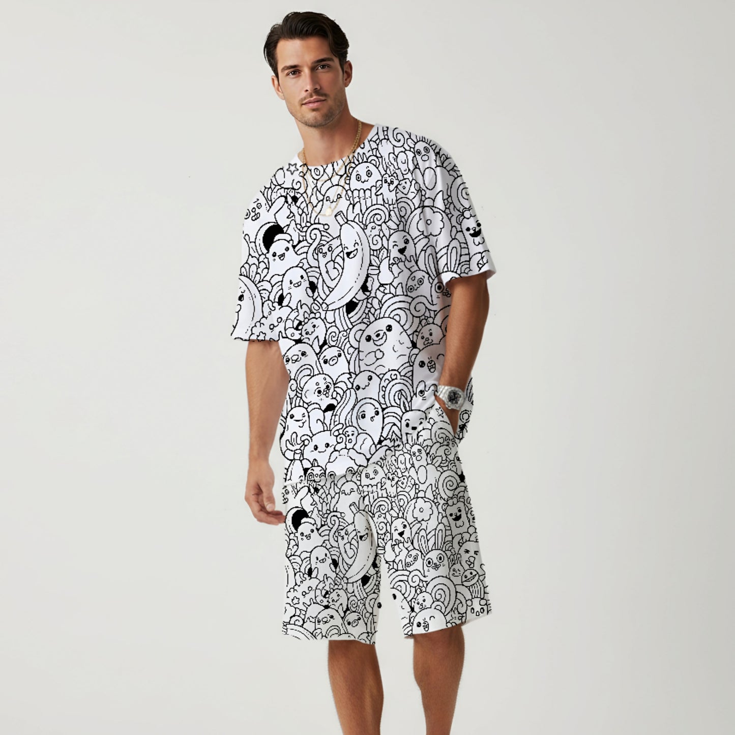 Doodle Mania Edition Men's Co-ord Sets