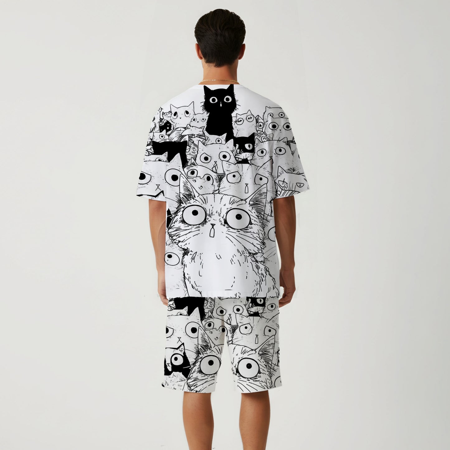 Midnight Meow Edition Men's Co-ord Sets